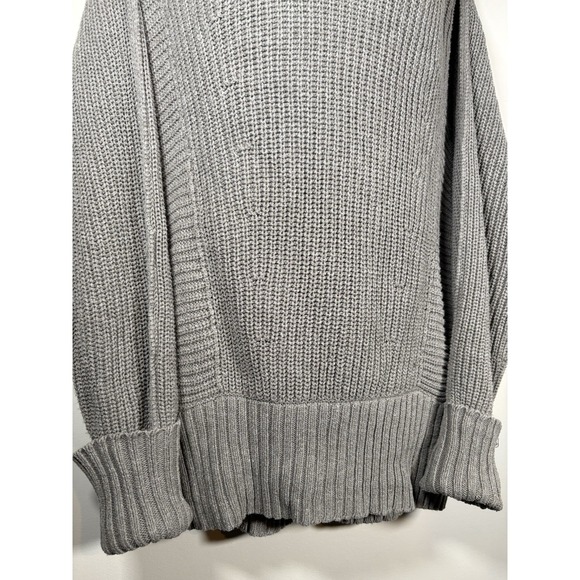 FREE PEOPLE Cocoa Oversized Slouchy Sweater Cowl Neck Gray Size XS Lagenlook - Picture 4 of 8